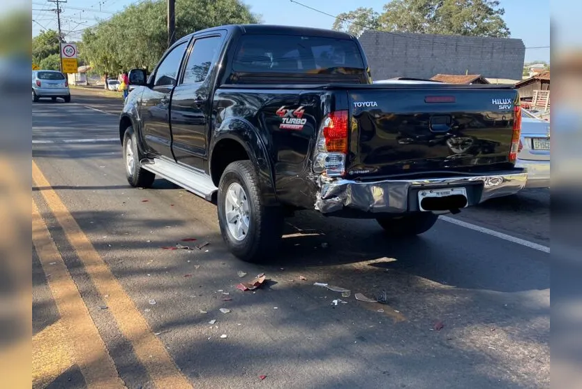  O motorista da caminhonete não ficou ferido 