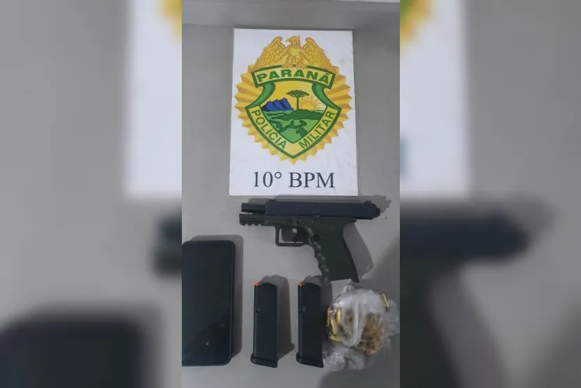  Pistola de 9mm foi apreendida com carregadores e munições 