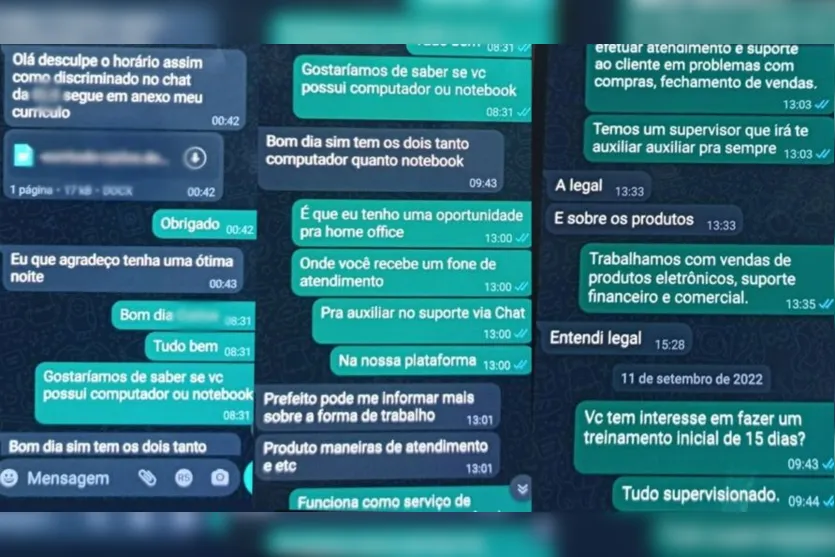  A Polícia Civil recuperou parte das conversas com as vítimas 