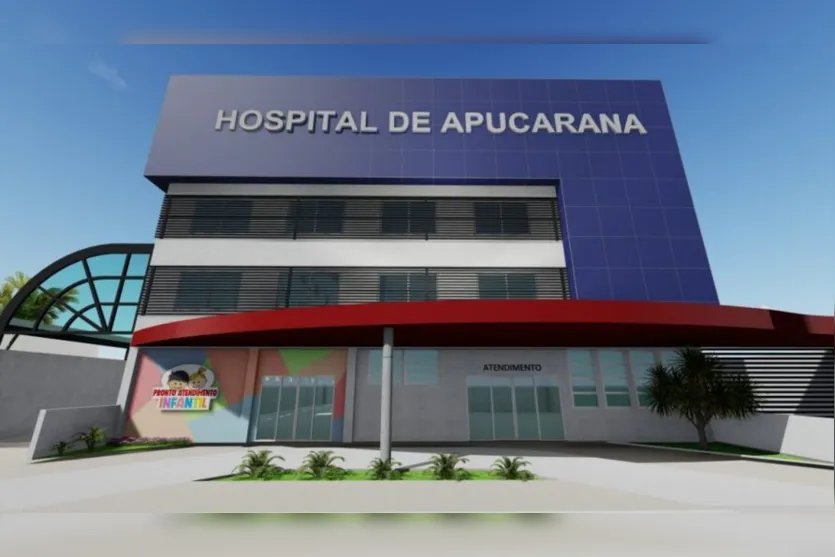  A área construída do Hospital de Apucarana será de 4.062,88 m², sendo 2.616,90 m² de área de reforma e 1.445,98 m² de área de ampliação 