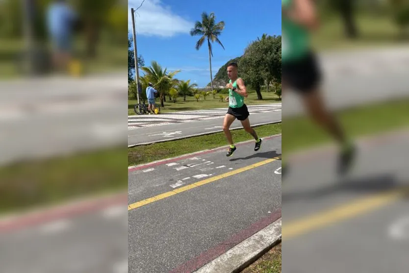  Allan Jhones de Oliveira Dias Piva, de 24 anos, participou da corrida em conjunto com outros dois apucaranenses 