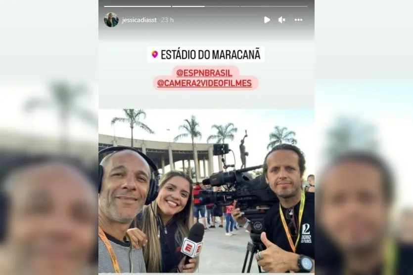  Foto postado por Jéssica nos stories, momentos antes do crime 