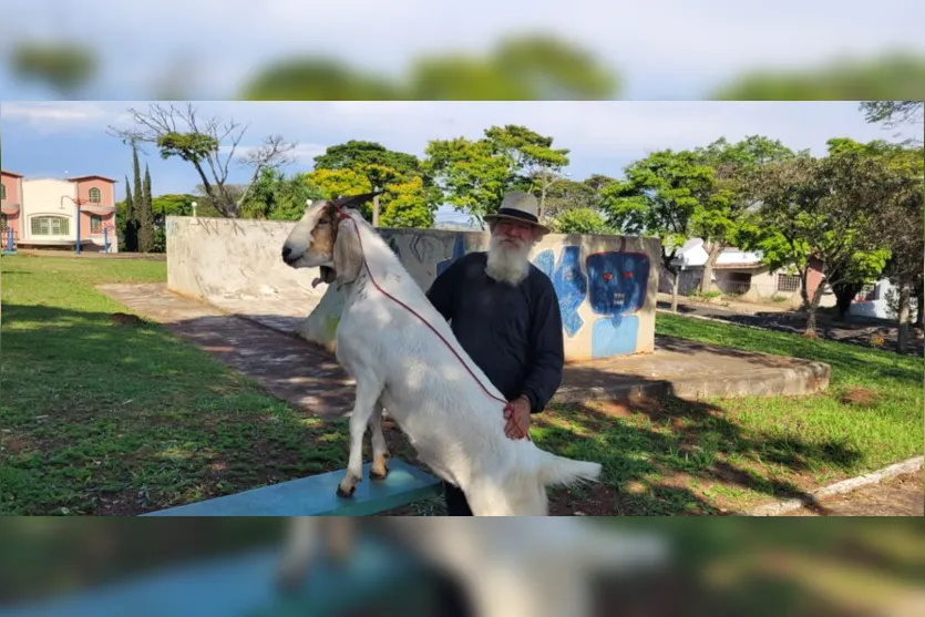  Antônio que é chamado de 'véio do rio' ganhou um novo apelido. A neta de 5 anos o chama de 'vô do bode' 