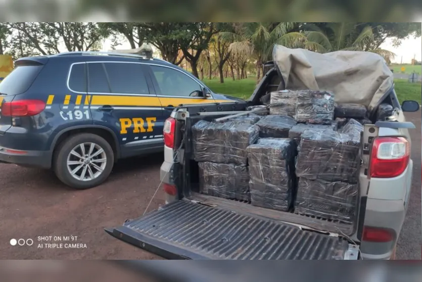  608 kg de maconha foram apreendidos pela PRF 