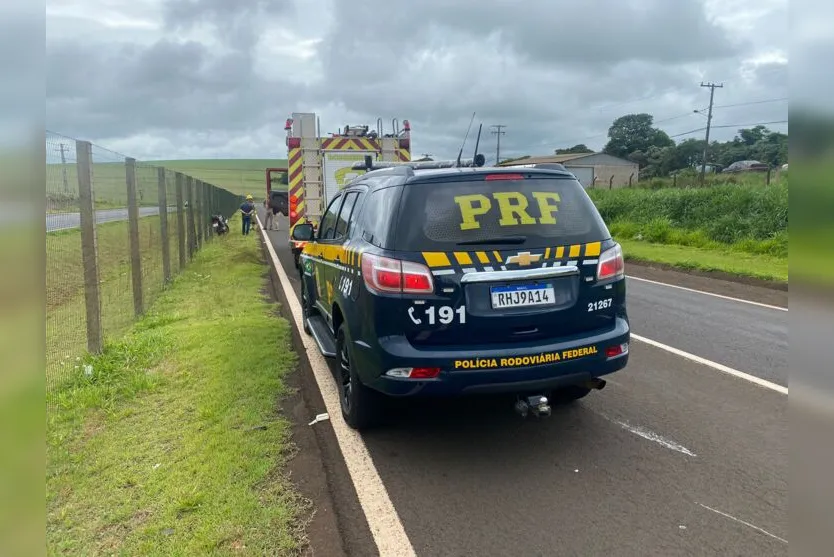  Acidente de trânsito registrado na BR-376, próximo ao distrito da Vila Reis em Apucarana. 
