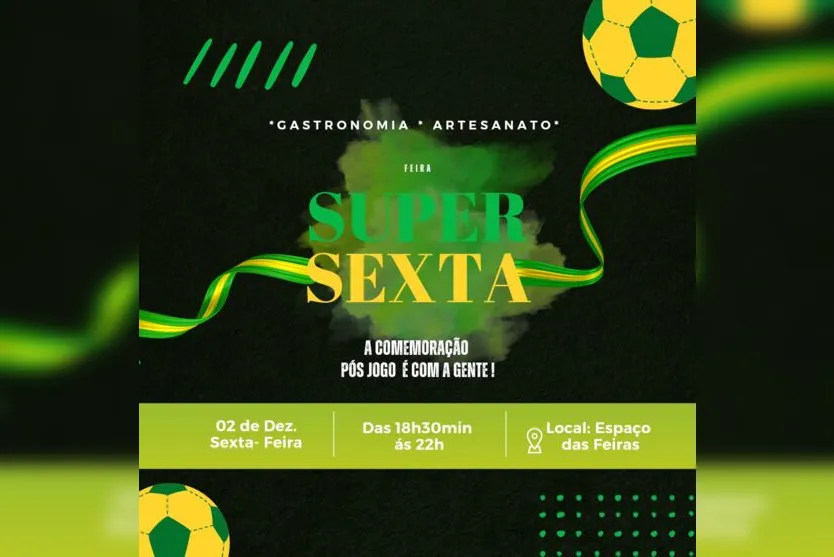  Além de diversas opções de comidas e bebidas, a feira também conta com artesanato 