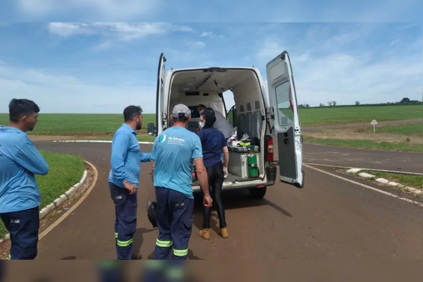 Ambulância de Cambira atendeu a vítima, no trecho do Bela Vista do Cambira 