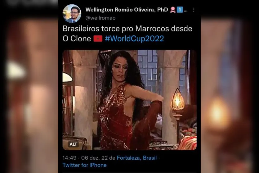 Brasileiros comemoram vitória do Marrocos com memes de 'O Clone'; veja