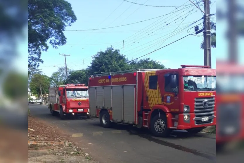  Dois caminhões do Corpo de Bombeiros foram mobilizados 