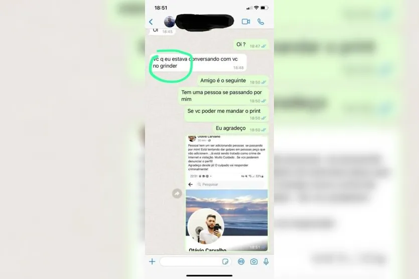 Morador de Apucarana denuncia perfil falso em app de namoro