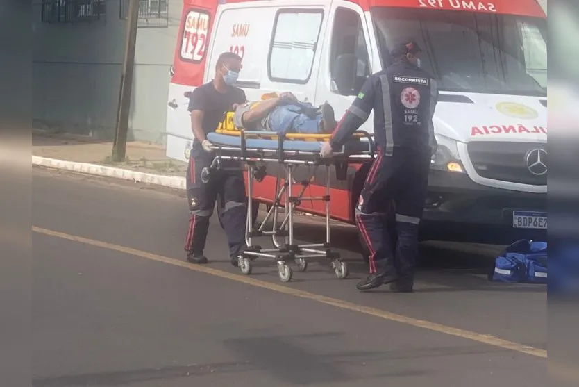 Motociclista fica ferido após acidente em cruzamento de Apucarana
