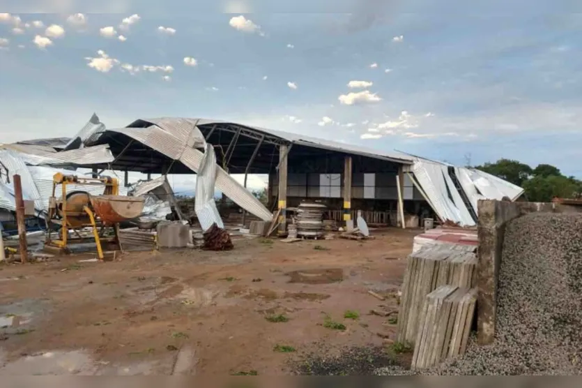  Os danos foram causados durante vendaval e chuva nos dias 29 e 31 de outubro 