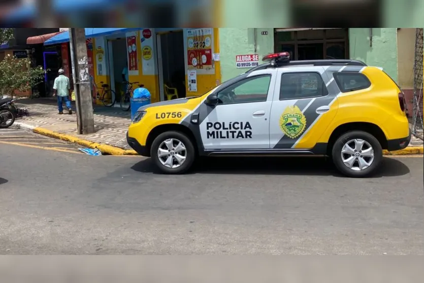 Trote sobre homem baleado no centro de Apucarana mobiliza PM