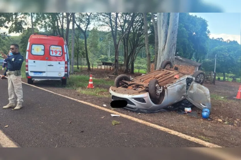  Capotamento causou a morte de uma mulher na tarde desta quarta (28) 