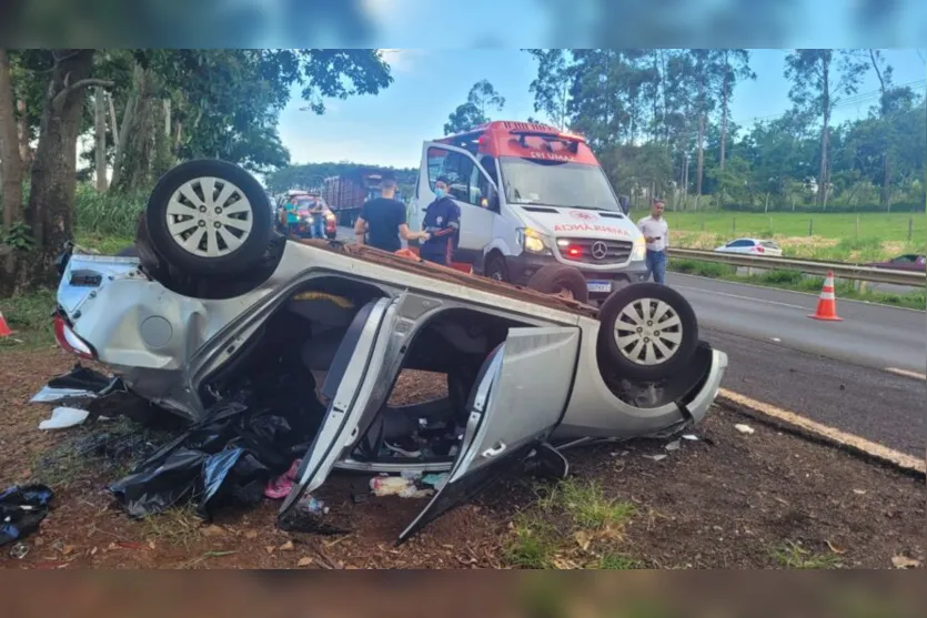  Capotamento causou a morte de uma mulher na tarde desta quarta (28) 