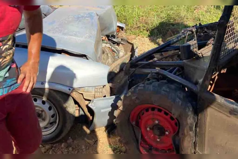  O carro estava seguindo para a Barra Preta e os gaioleiros seguiam sentido ao Rio Ivaí 