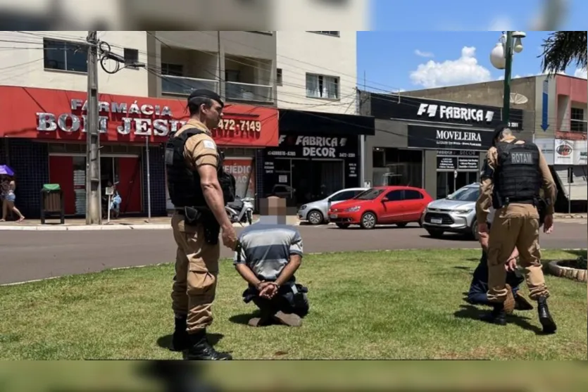  A prisão aconteceu Av. Paraná no centro da cidade 