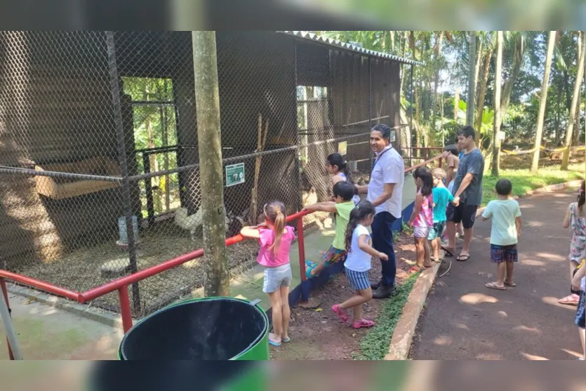  Crianças conheceram os animais do Bosque Municipal 