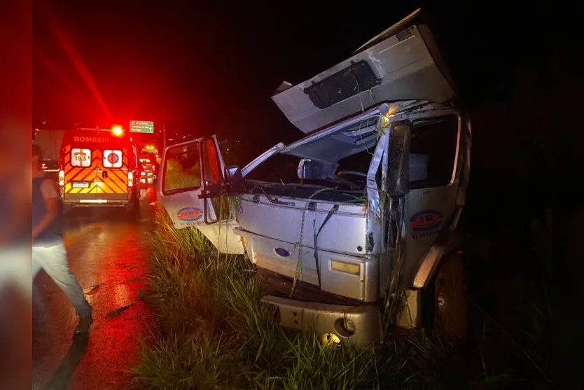  O acidente aconteceu por volta das 20h10 desta segunda 