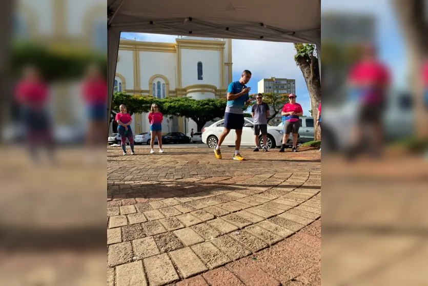  O educador físico Matheus Miguel, que também vai participar da prova com o grupo de corrida dele 