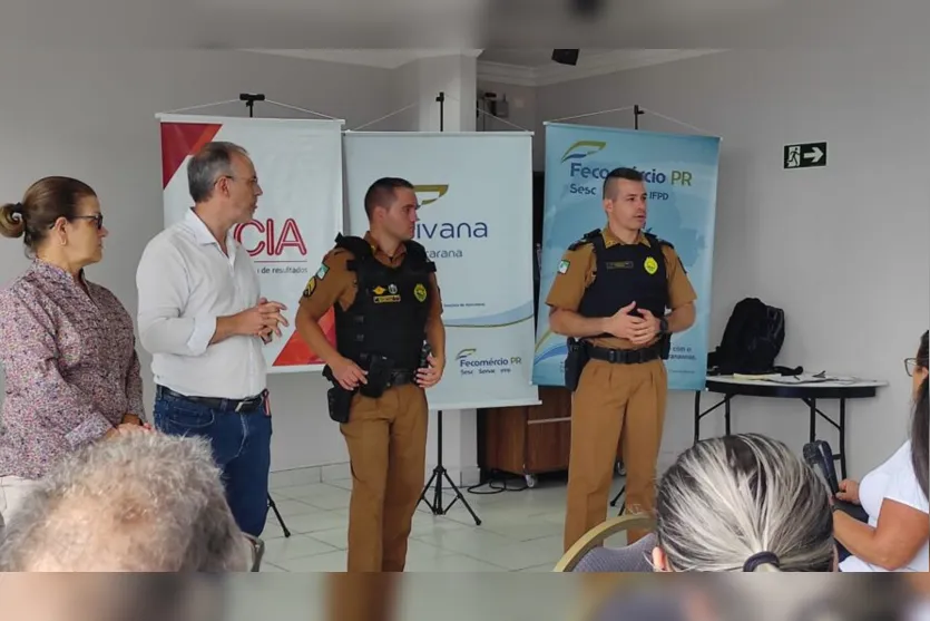 PM Apucarana realiza palestra sobre prevenção de crimes para lojistas