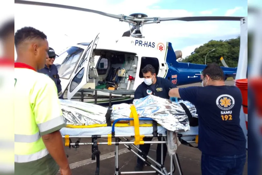  Foi necessário pedir apoio aéreo para socorrer a vítima 