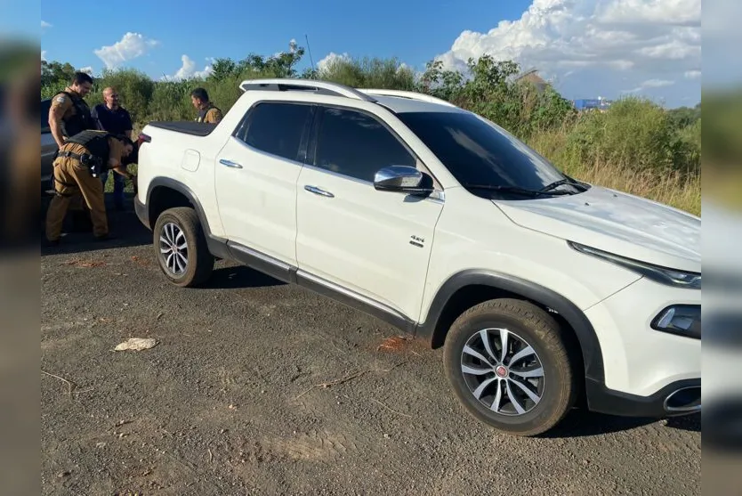  Fiat Toro, um dos veículos recuperados pela PM 