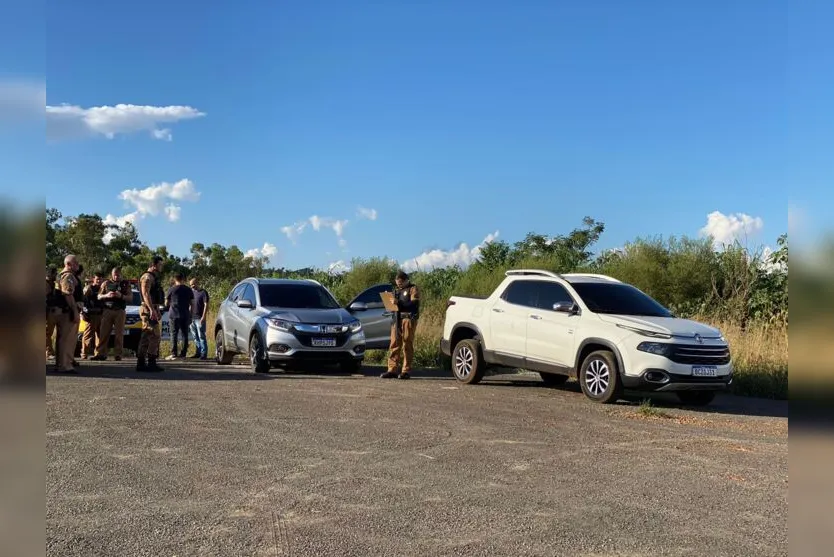  Foram apreendidos uma HR-V, um Fiat Toro e uma Ranger 