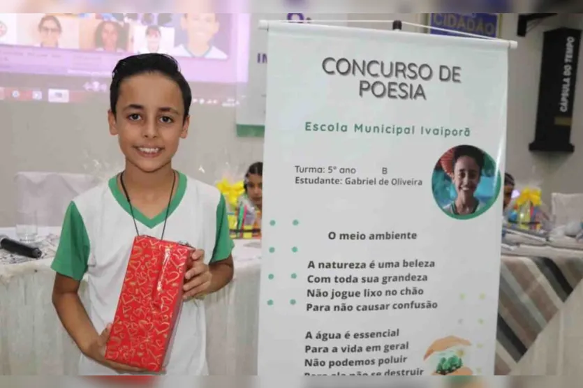  Gabriel de Oliveira (Escola Municipal Ivaiporã), que homenageou O Meio Ambiente 