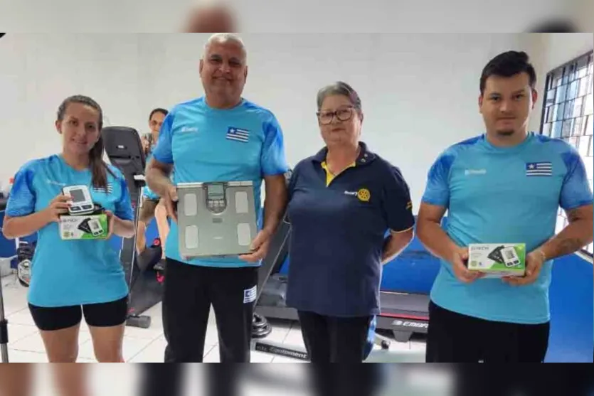  A academia de Saúde também foi beneficiada com equipamentos do projeto da Fundação Rotária 