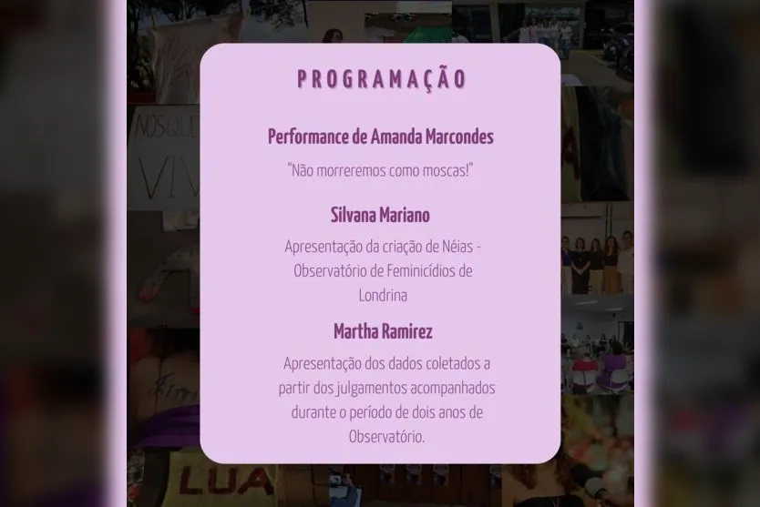 Observatório de Feminicídios Londrina comemora dois anos