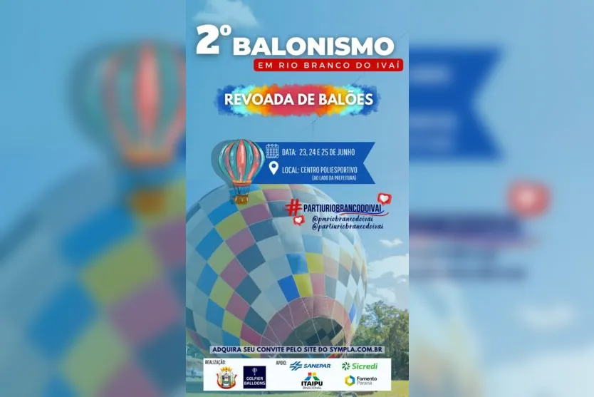 Rio Branco do Ivaí recebe revoada de balões neste fim de semana