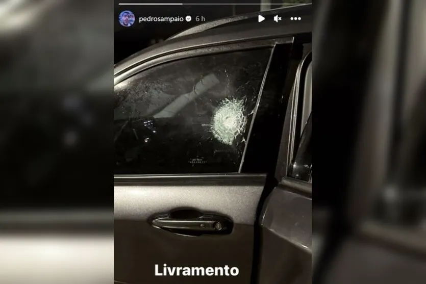 DJ Pedro Sampaio tem carro baleado durante tentativa de assalto