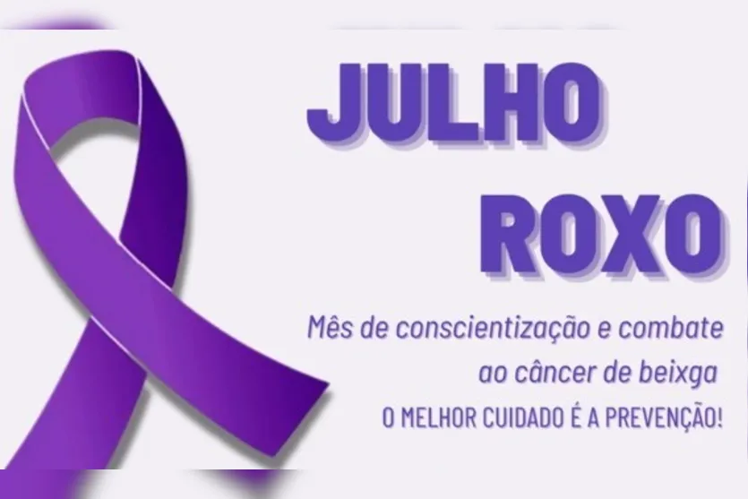  O Julho Roxo é o mês de conscientização sobre o câncer de bexiga 