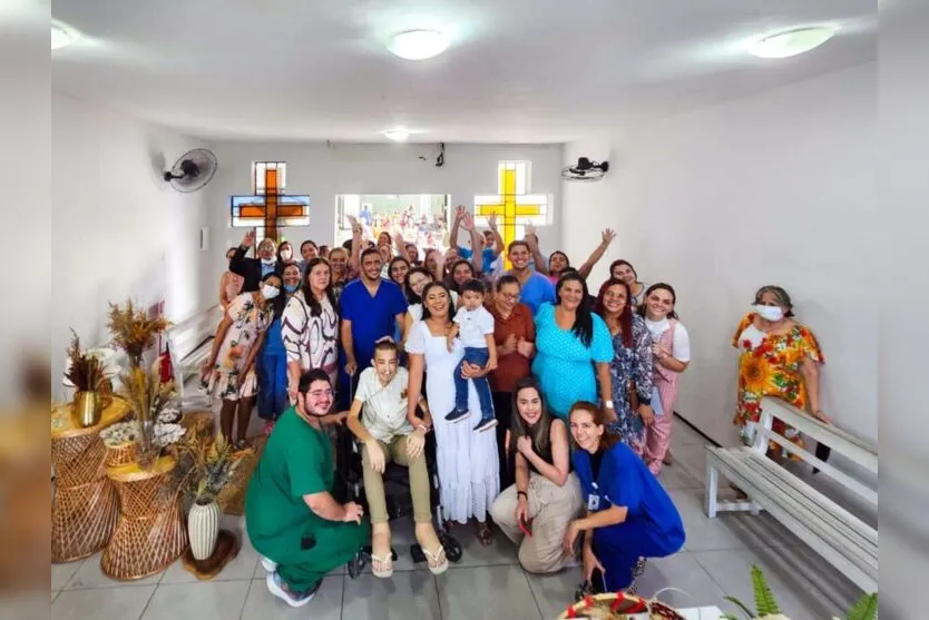  O casamento aconteceu na capela do hospital 