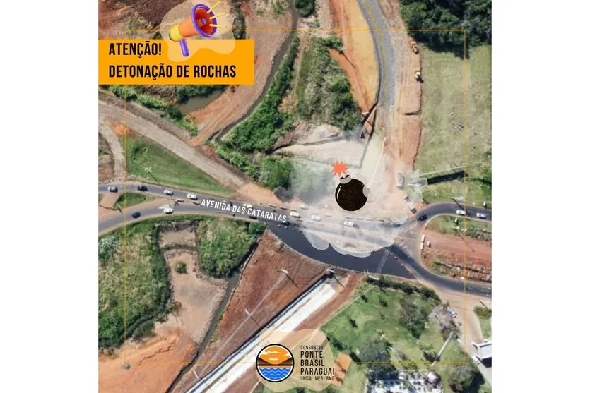 Alerta: Rodovia das Cataratas terá detonação de rochas nesta terça