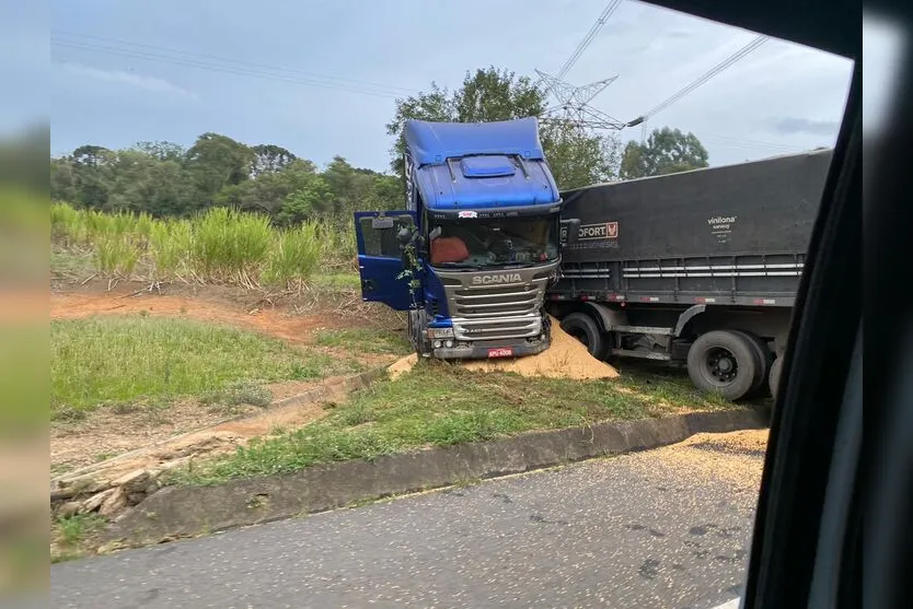  Carreta de Borrazópolis esteve envolvida no acidente 