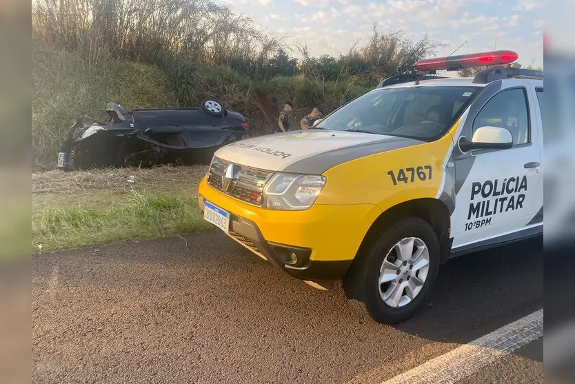  Carro com maconha capotou no início desta manhã em Cambira 