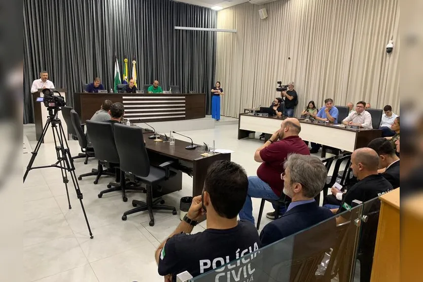  Delegado Marcus durante fala na audiência 