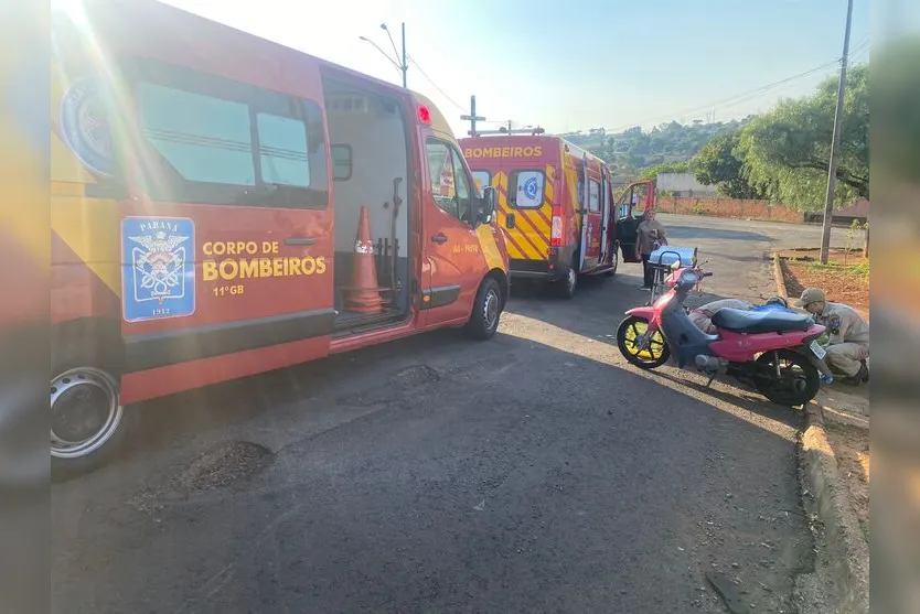 Motociclista desvia de cachorro e sofre acidente em Apucarana