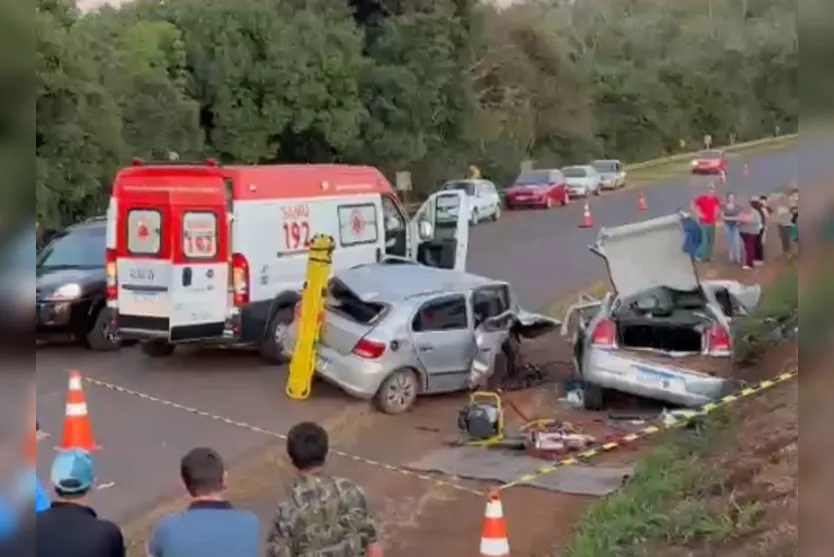  O acidente de trânsito ocorreu  no km 436,7 da rodovia PRC-158, em Rio Bonito do Iguaçu 