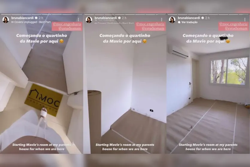 Bruna Biancardi mostra o quarto de sua filha com Neymar