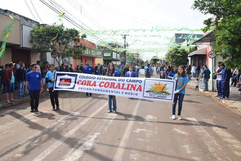  O evento aconteceu na Avenida Paraná na manhã de quinta-feira (7). 