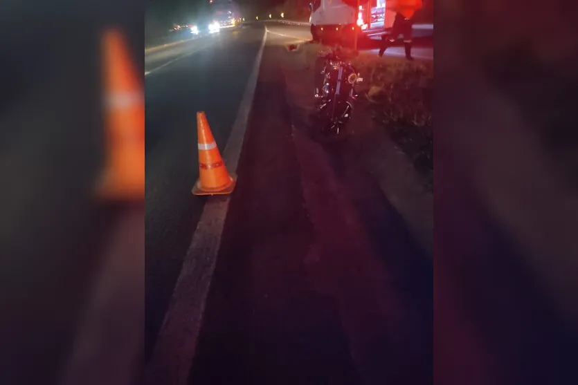  O motociclista foi encaminhado ao Honpar pela equipe do Samu 