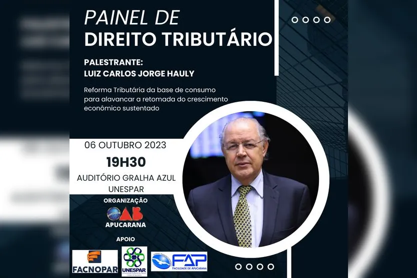  Painel de Direito Tributário acontece no dia 6 de outubro 