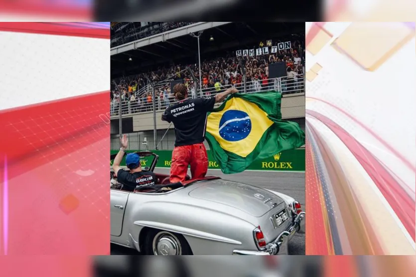 Empresário de Apucarana dirige carro para Hamilton em Interlagos; veja