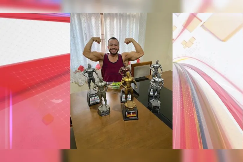  Raul Reis, 23 anos, soma 6 troféus no fisiculturismo 