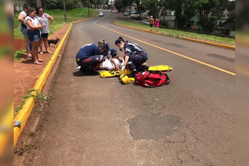  Serviço de Atendimento Móvel de Urgência (Samu) esteve no local para socorrer a vítima. 