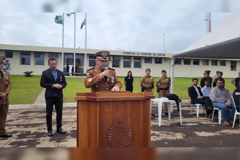  Tenente-coronel Edvaldo Isidoro Vieira discursa no evento 
