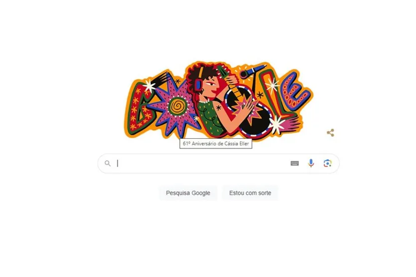  Arte na página de busca do Google celebra cantora brasileira 